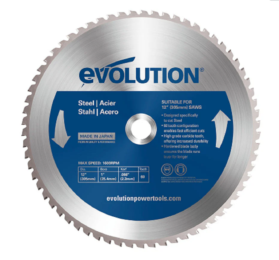 12 in. / 60T / 1 in. Arbor / Mild Steel Blade
