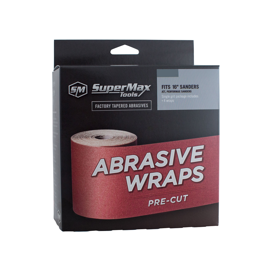 220 Grit: 16" Drum Sander (4-wraps per box)