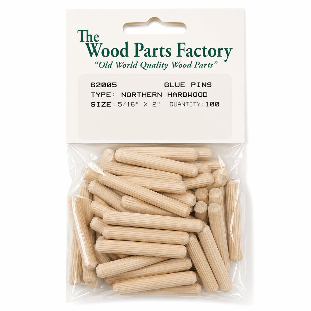 5/16" x 2" Fluted Dowel 100 pc