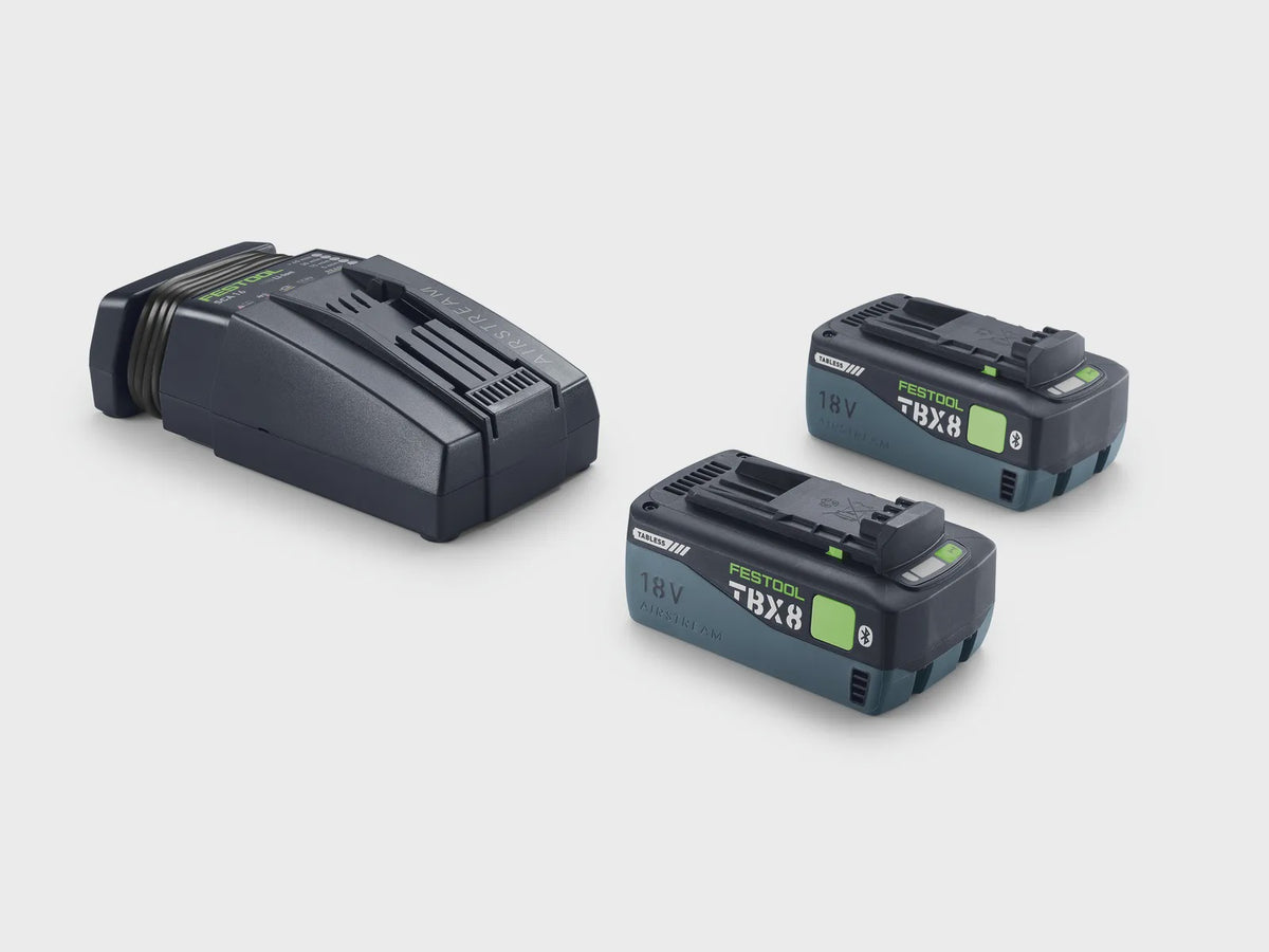 Festool 578903 2 x TBX 8Ah Battery/TCL6 Charger - Starter Set