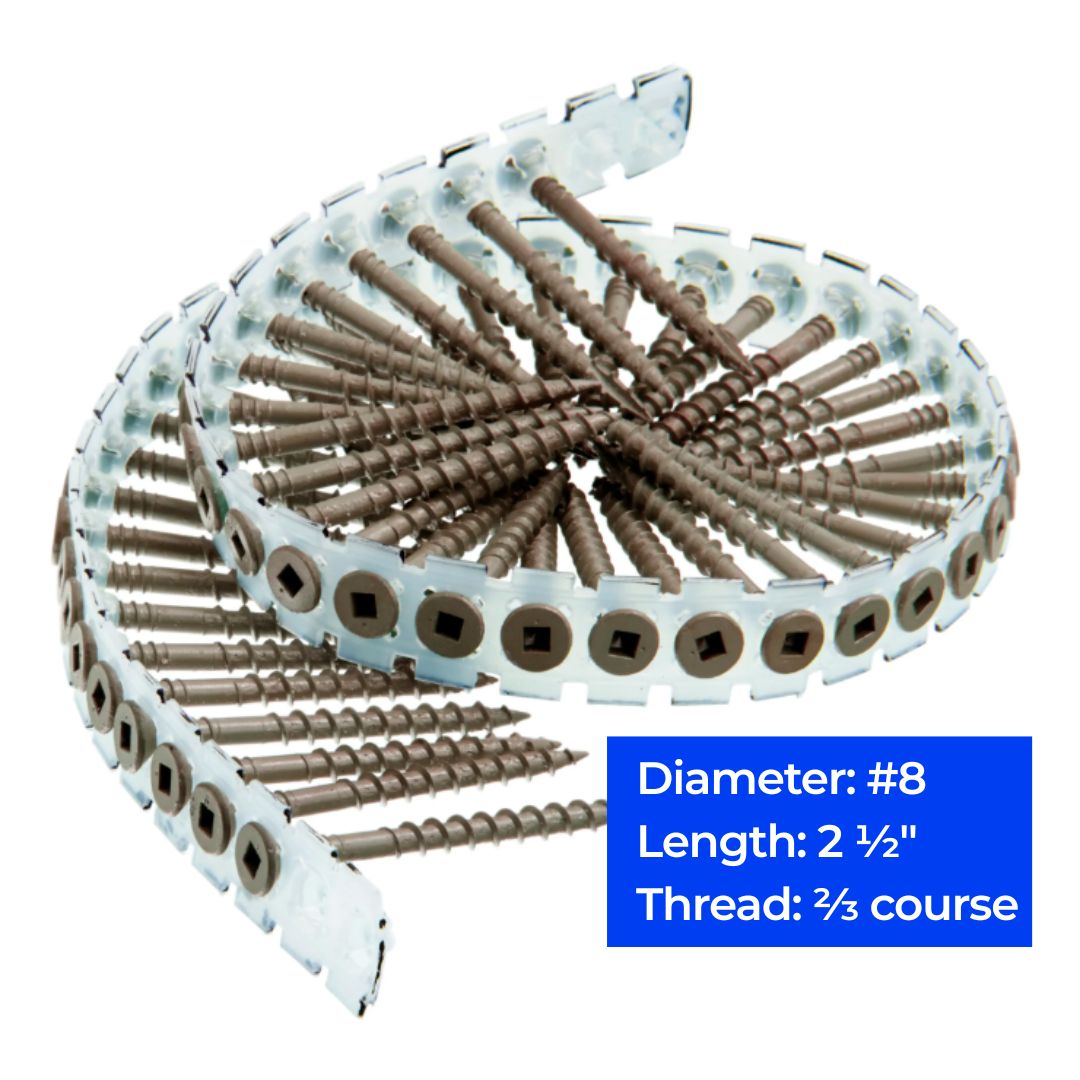 #8 2/3 Coarse 2-1/2" Sharp Point Drywall Screws, 800 ct