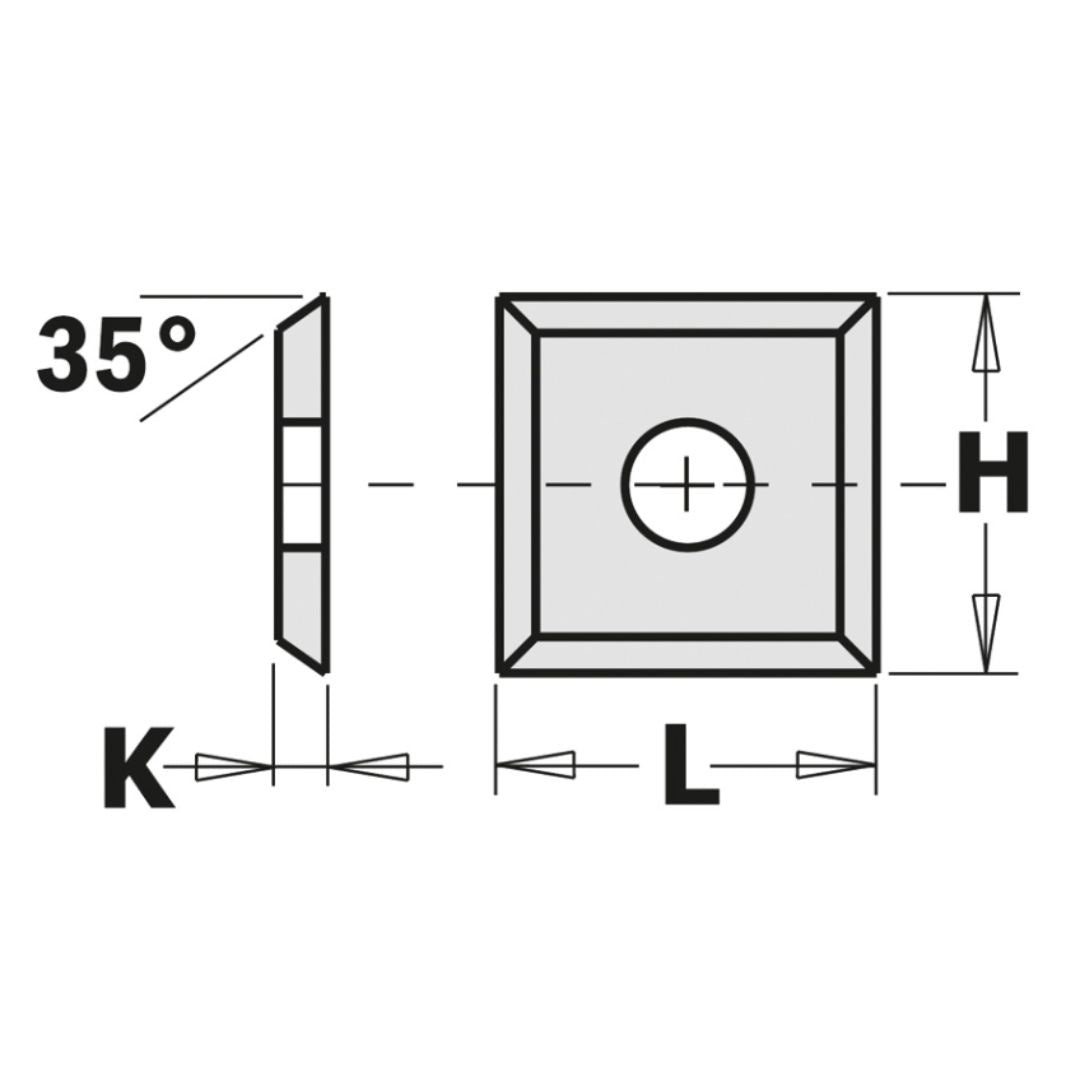 CMT - HWM Indexable knives - 4 cutting edges - 35° 790.120.00