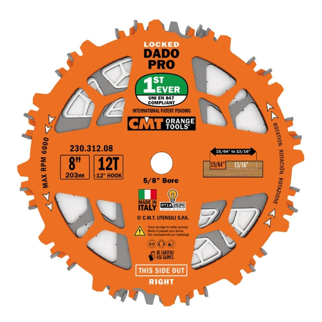 CMT Locked Dado Pro Set 230.312.08