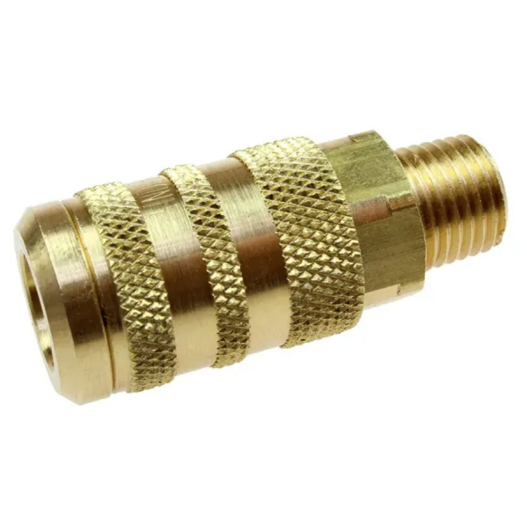 Coilhose Pneumatics 1/4" 6-Point Industrial Coupler, 1/4" MPT 15X4M