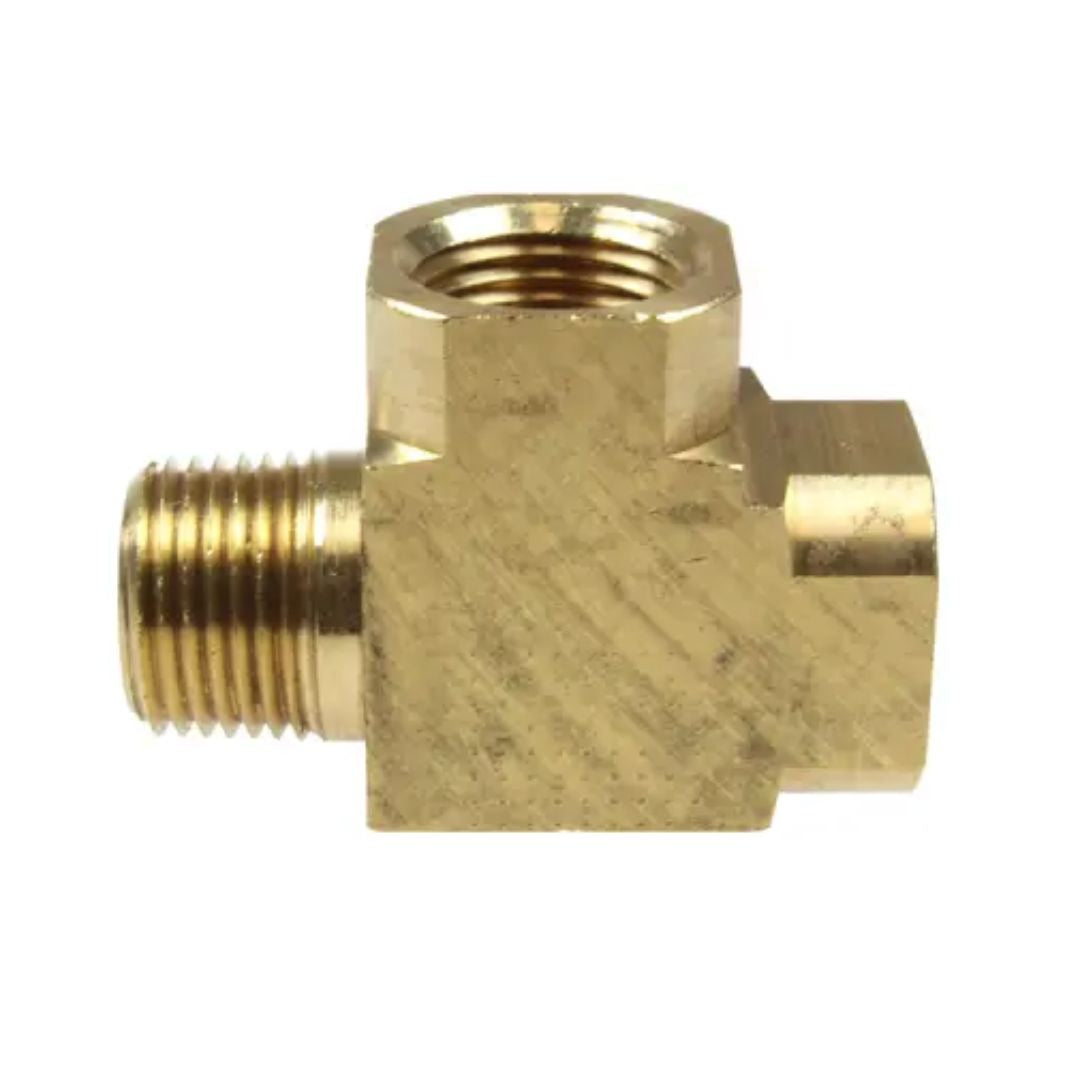 Coilhose Pneumatics Male Run Tee, 1/8" FPT x 1/8" MPT MT002