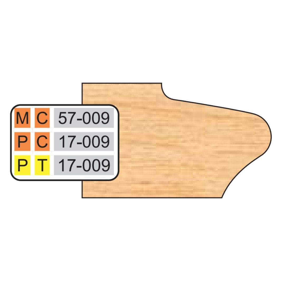Freeborn PC-17-009 Door Edge Detail Pro-Line Shaper Cutter