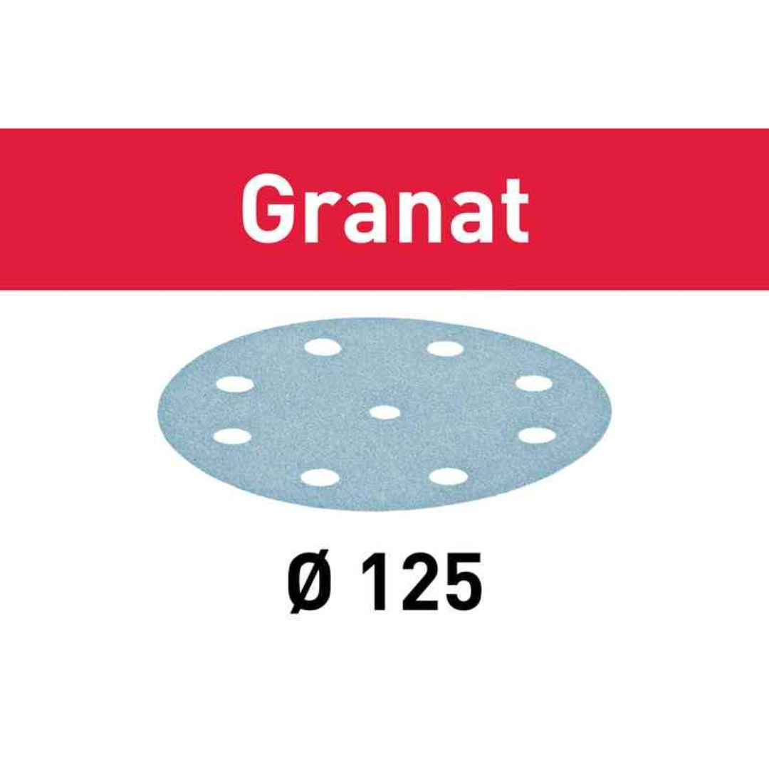 P500-Grit Granat Sandpaper for 125mm Sanders, 100ct