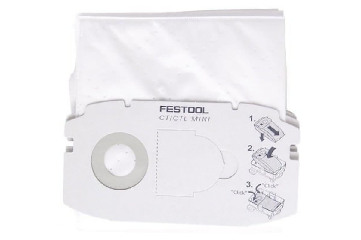 Cloth Replacement Filter Bags for CT MINI Dust Extractor, 5-Pack