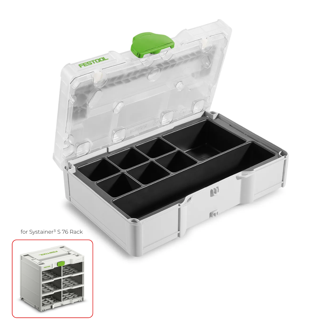 Festool 577819 Mini Systainer with Storage Insert and Transparent Cover for Systainer³ Rack