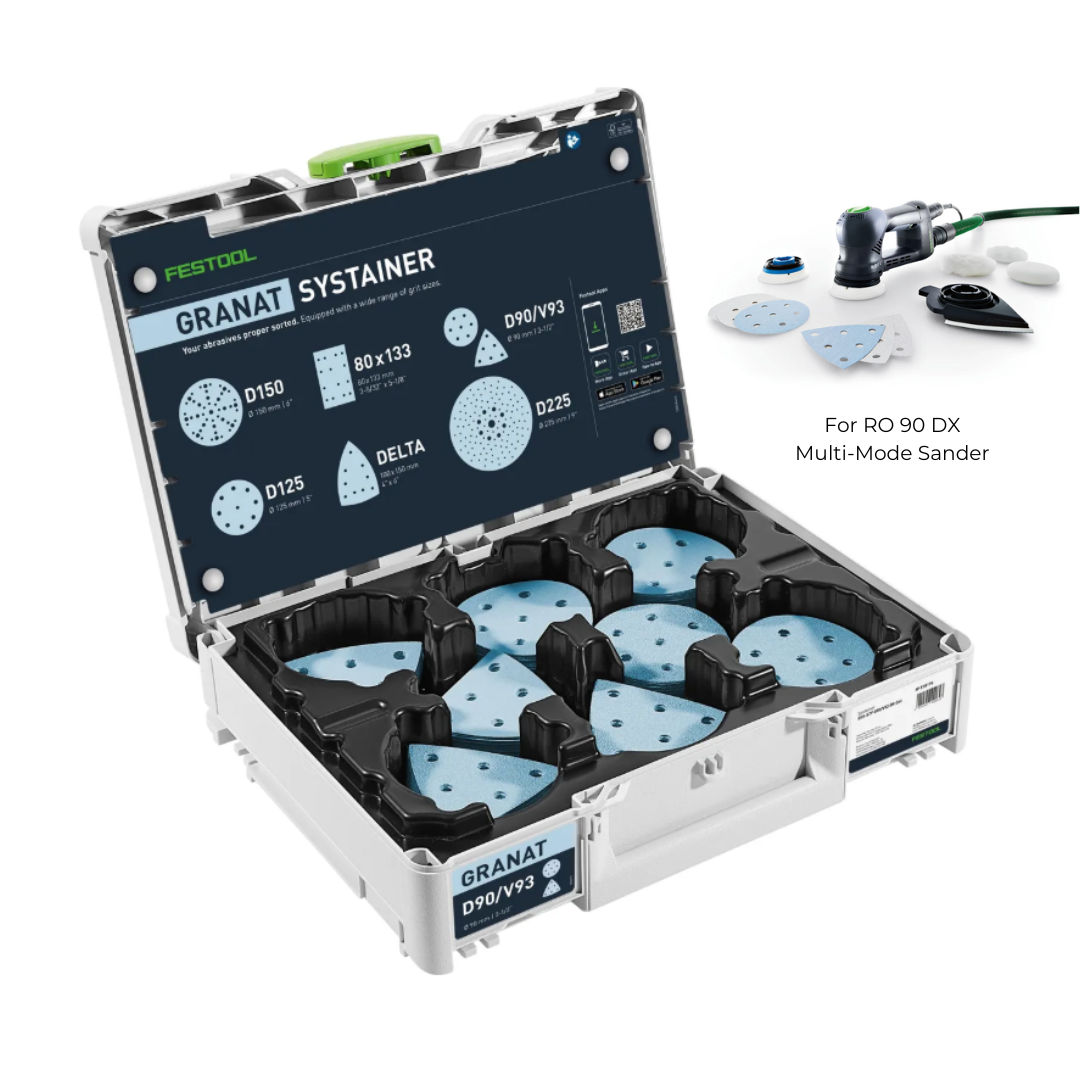 Festool 578196 GR SYS Granat Abrasives Systainer³ for RO 90 DX Multi-Mode Sander