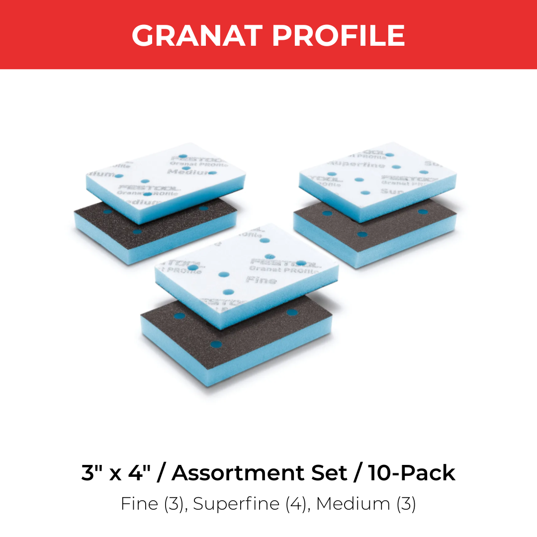 Festool 578811 Assorted 10-Pack Granat PROfile Sanding Discs for 3" x 4" Rectangular Sanders