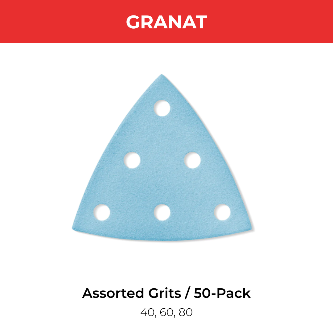 Festool 50-Pack 93mm Delta Granat Sanding Discs