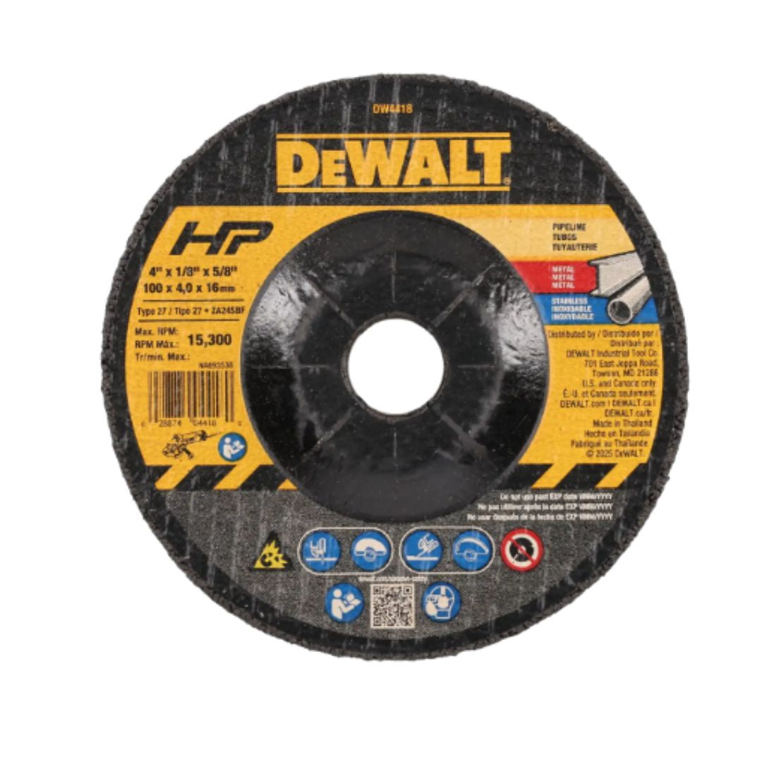 HP 4" x 1/8" x 5/8": T27 Metal Grinding Wheel