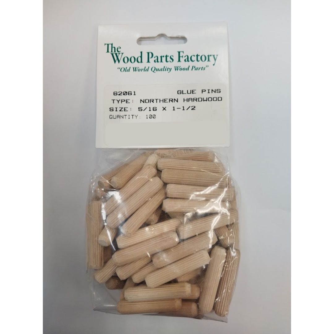 5/16" x 1-1/2" Fluted Dowel 100 pc
