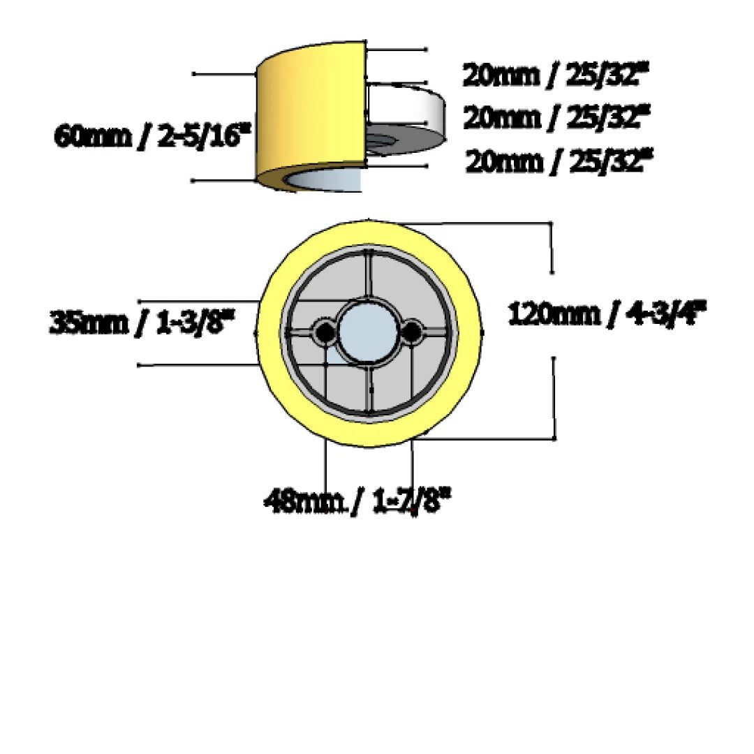 Power Feeder Wheels for Grizzly G1095 & G1096