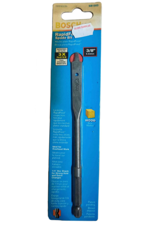3/8" RapidFeed Spade Bit