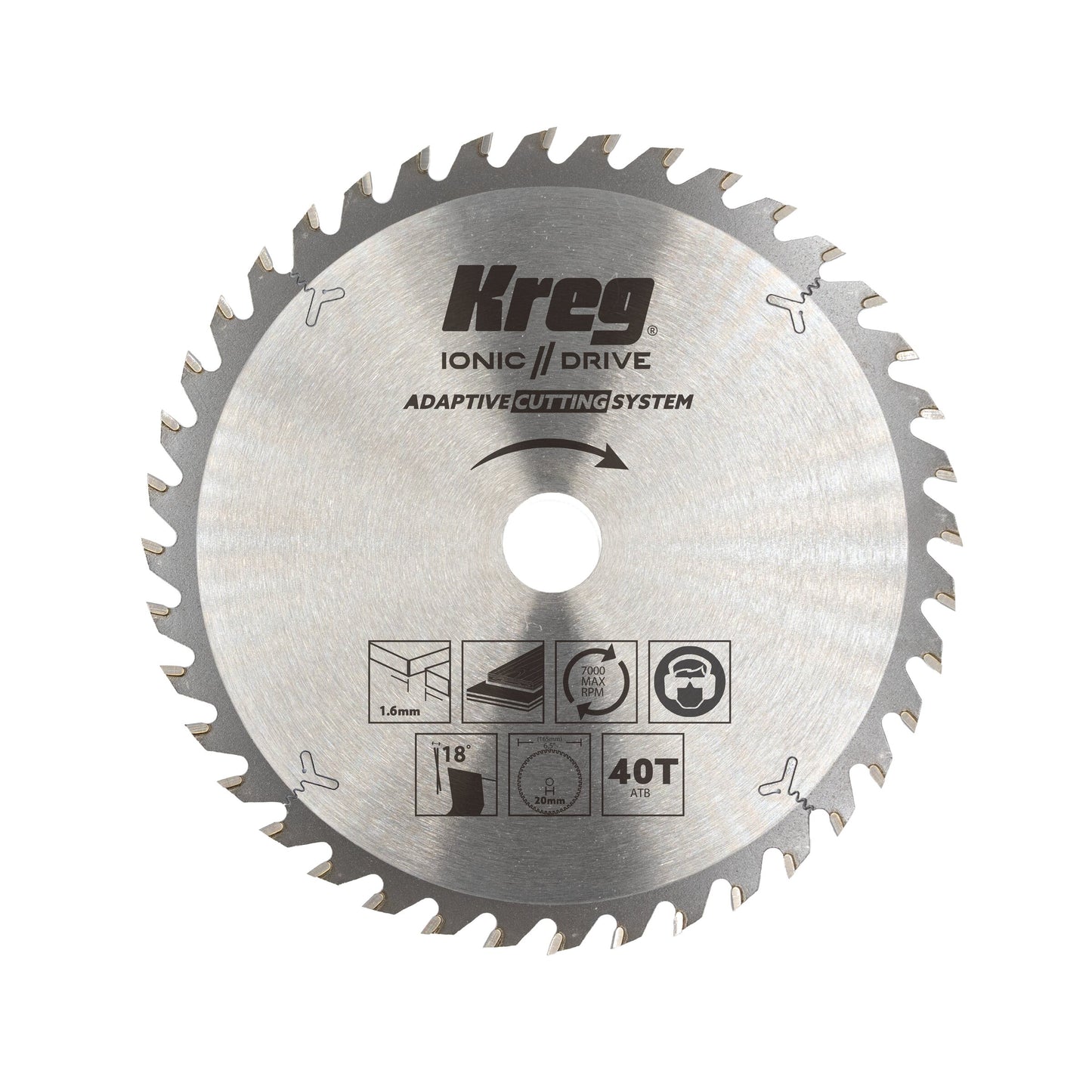 Kreg 6 1/2" Adaptive Cutting System 40-Tooth Thin Kerf Saw Blade