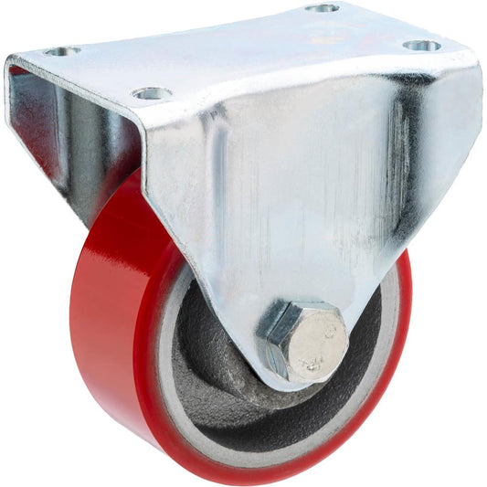 3" Black Rubber Fixed Caster
