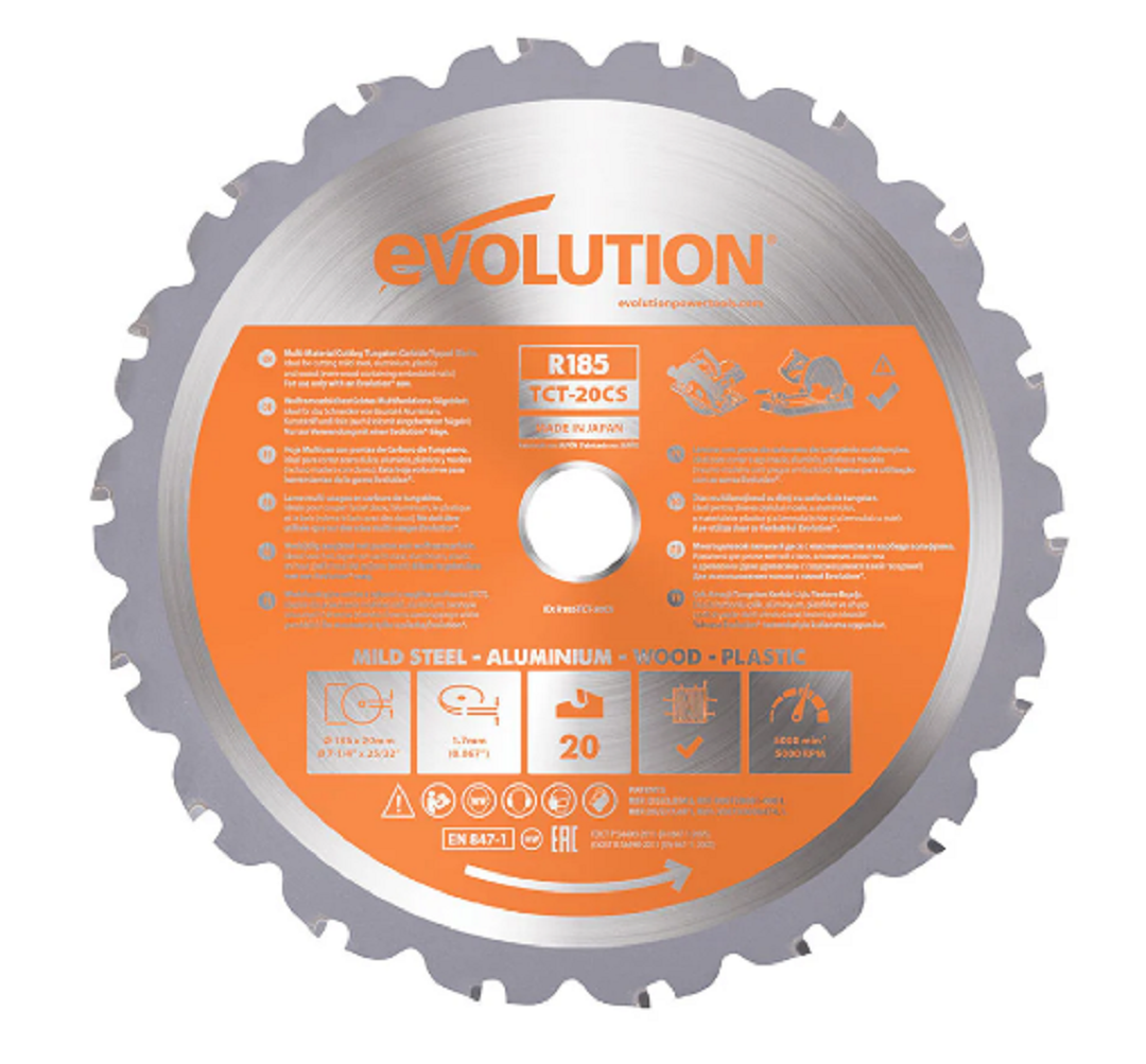 7-1/4 in. / 20T / 20mm Arbor / Multi-Material Blade