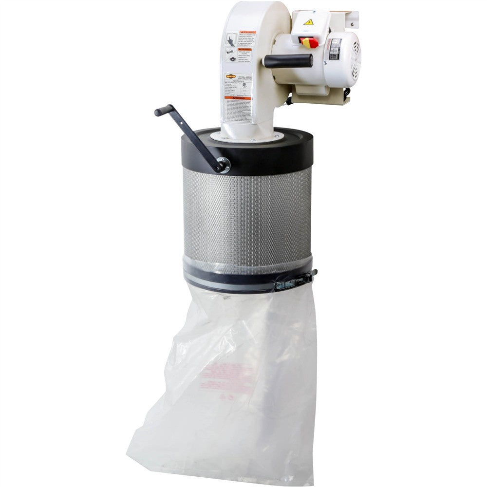 Shop Fox W1844 - 1 HP Wall Mount Dust Collector with Canister Filter