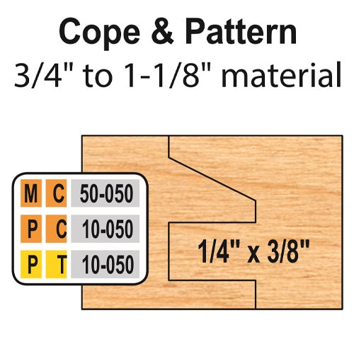 Freeborn MC-50-050 Style and Rail Cutter Set