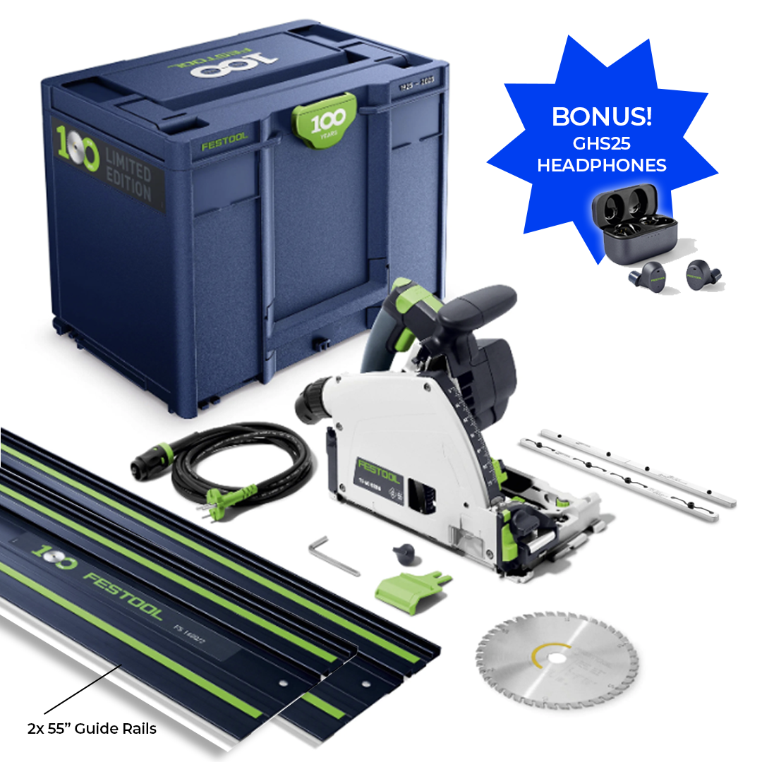 Festool TS60 100 Year Limited Edition Track Saw with Guide Rail Connector Set