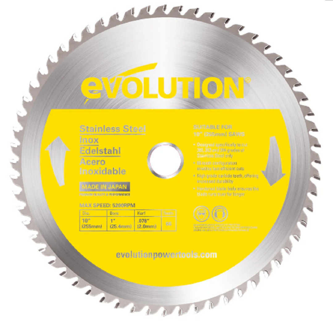 10 in. / 66T / 1 in. Arbor / Stainless Steel Blade