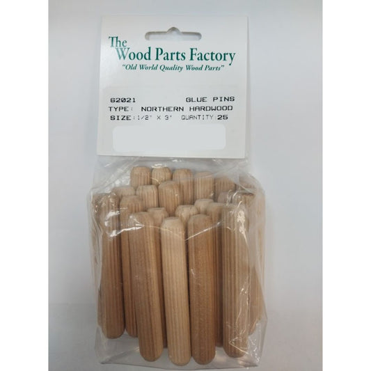 1/2" x 3" Fluted Dowel 25 pc