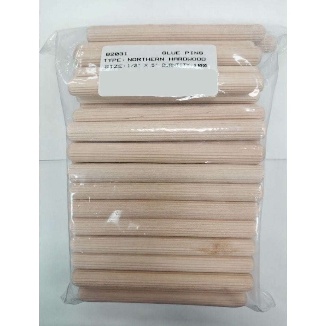 1/2" x 5" Fluted Dowel 100 pc