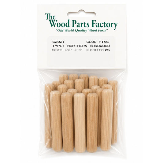 1/2" x 3" Fluted Dowel 25 pc