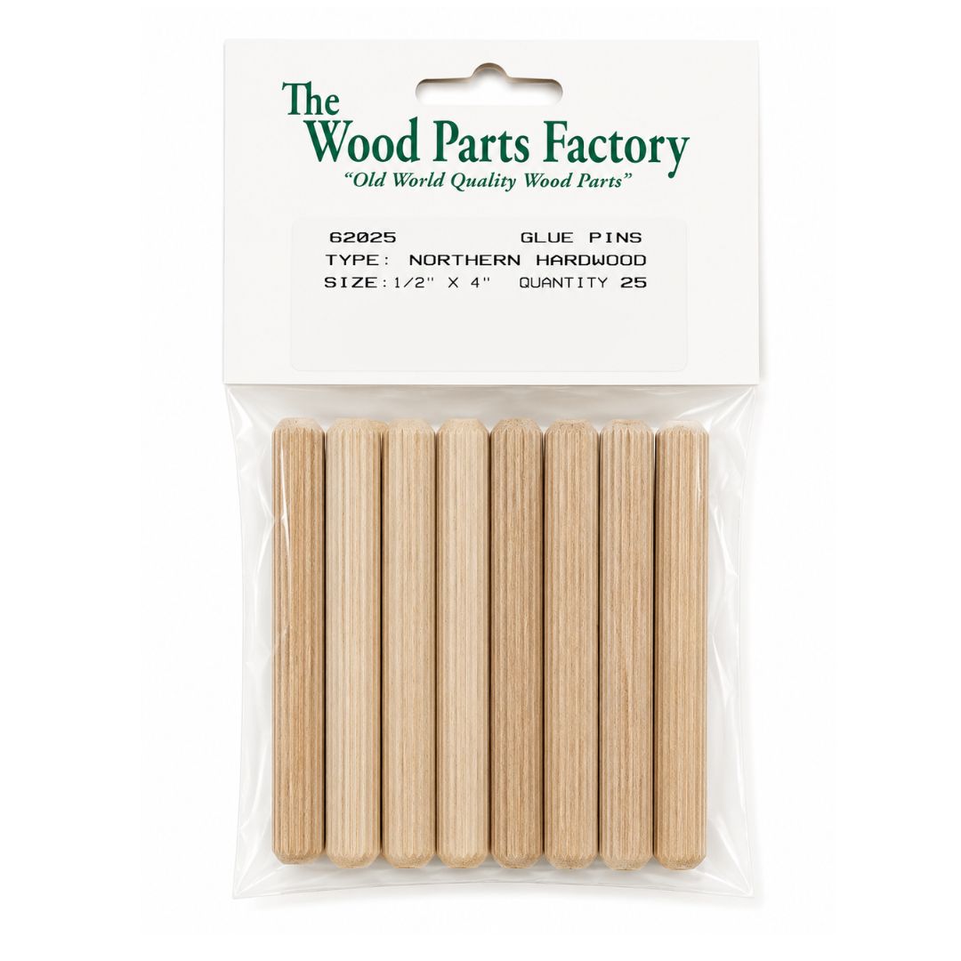 1/2" x 4" Fluted Dowel 25 pc