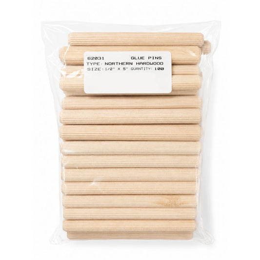 1/2" x 5" Fluted Dowel 100 pc