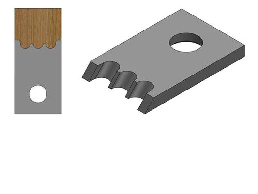 Corob #12, 3 Bead Edge  - Molding Knives, Set 3