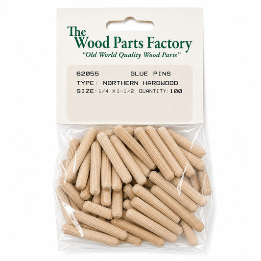 1/4" x 1-1/2" Fluted Dowel 100 pc