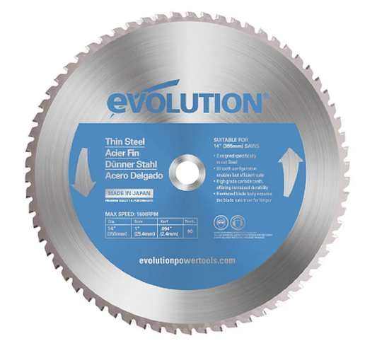 14 in. / 90T / 1 in. Arbor / Thin Steel Blade