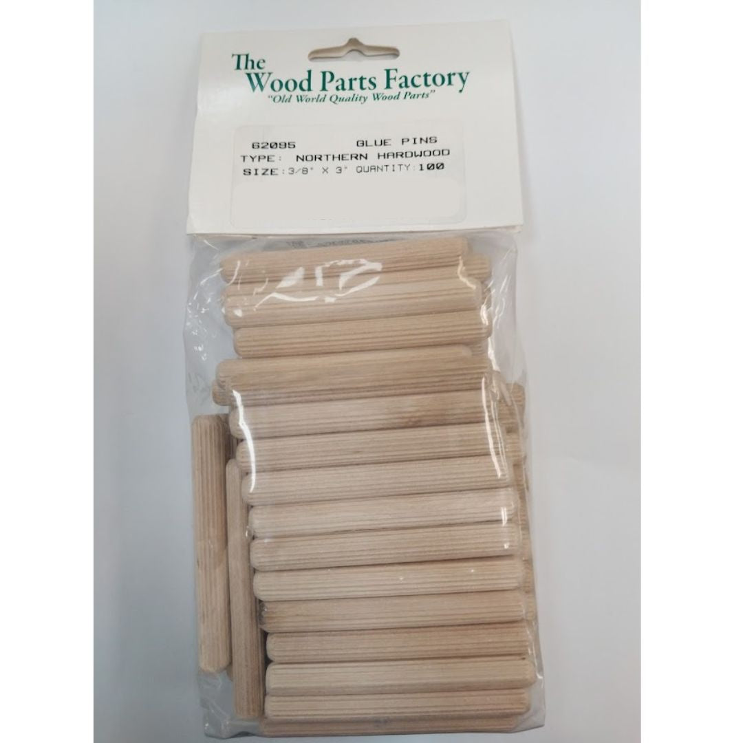 3/8" x 3" Fluted Dowel 100 pc