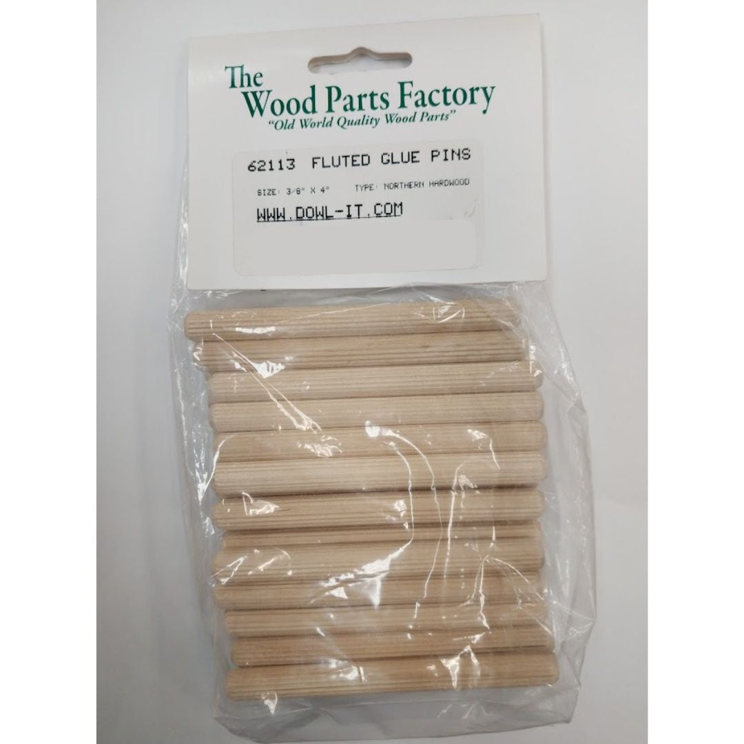 3/8" x 4" Fluted Dowel 25 pc