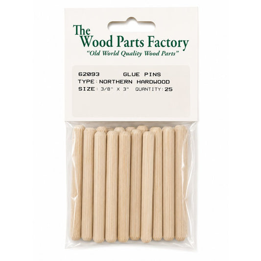 3/8" x 3" Fluted Dowel 25 pc