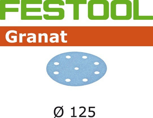 Festool Granat, 125 Round, 280 Grit, Pack of 100