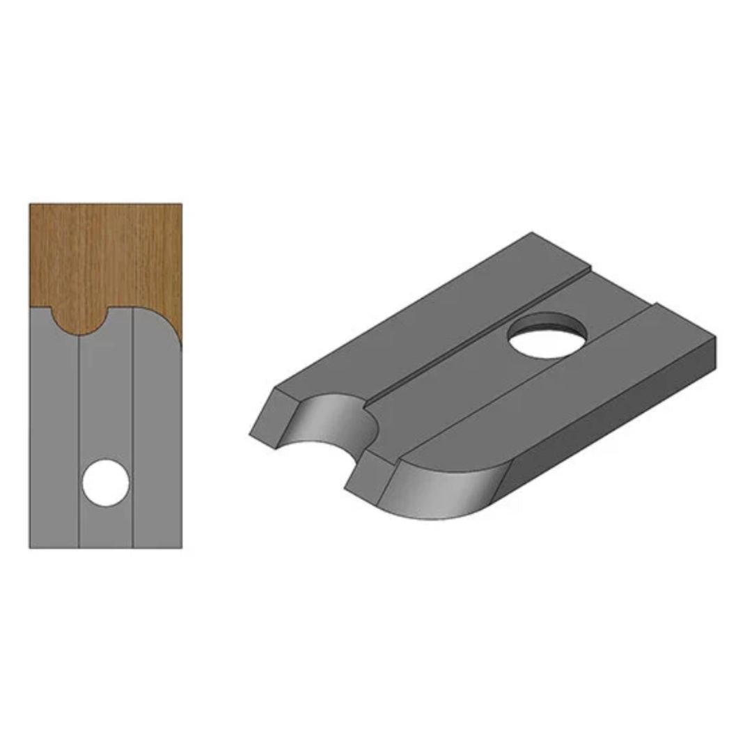Corob #5, 5/16" Cove 3/8" Bead  - Molding Knives, Set 3