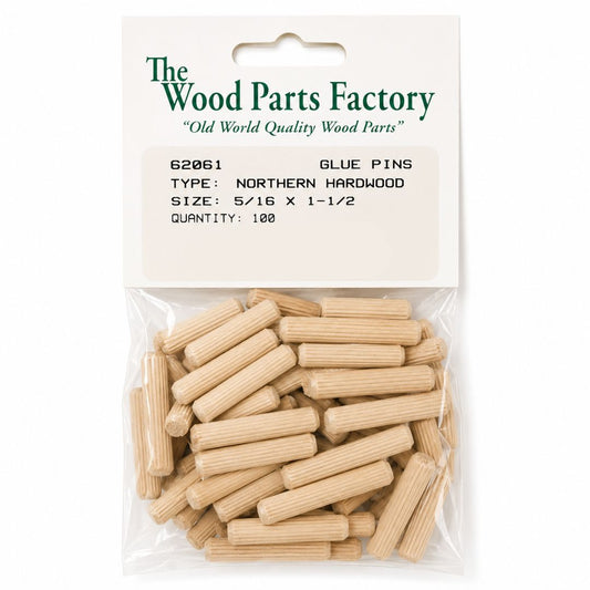 5/16" x 1-1/2" Fluted Dowel 100 pc