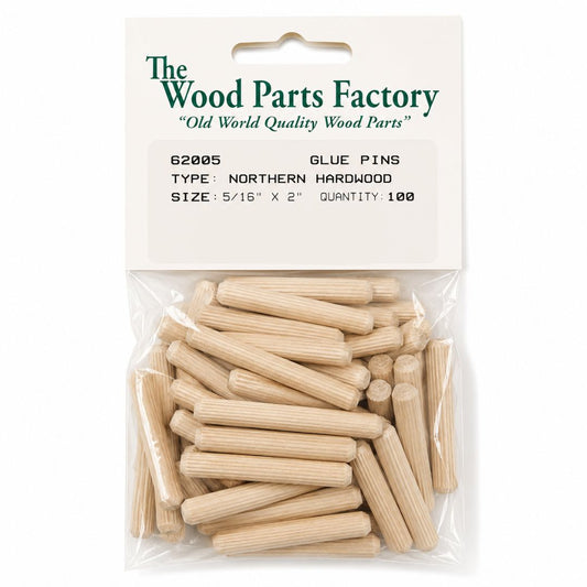 5/16" x 2" Fluted Dowel 100 pc