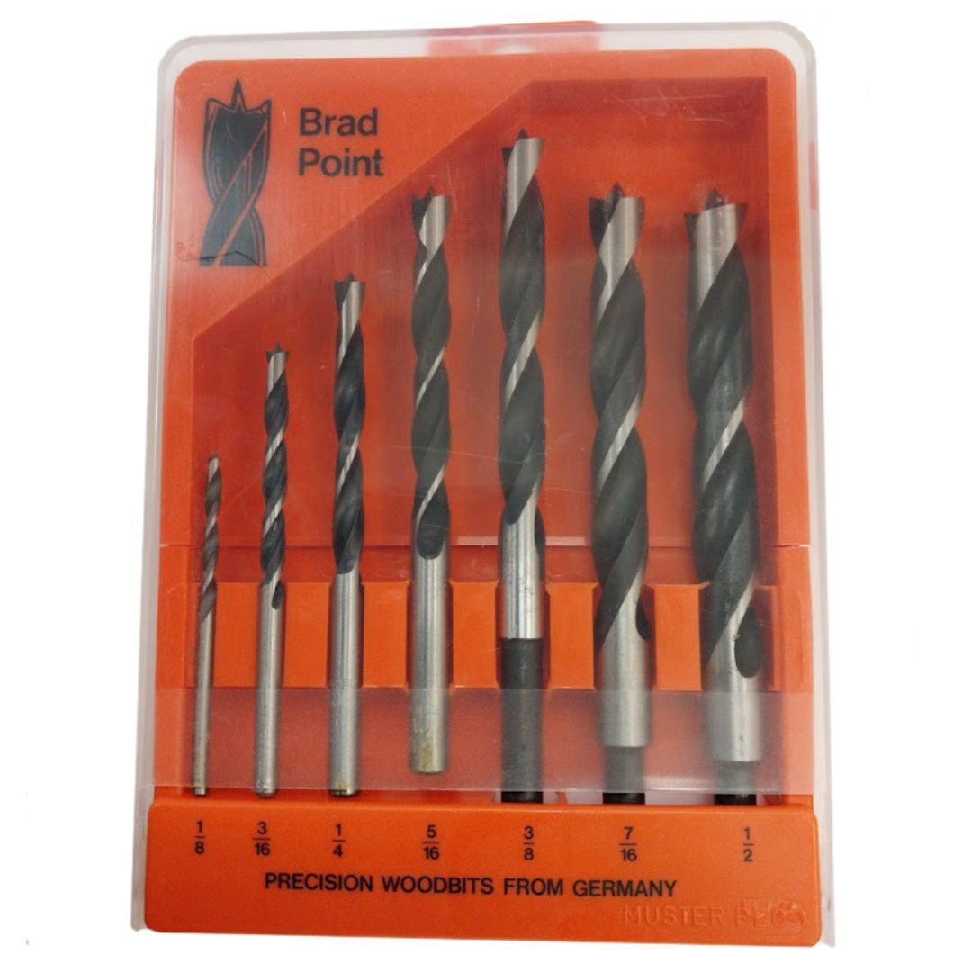 7 pc Brad Point Drill Bit Set