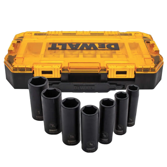 7 piece 1/2" in Drive Deep Impact Socket Set