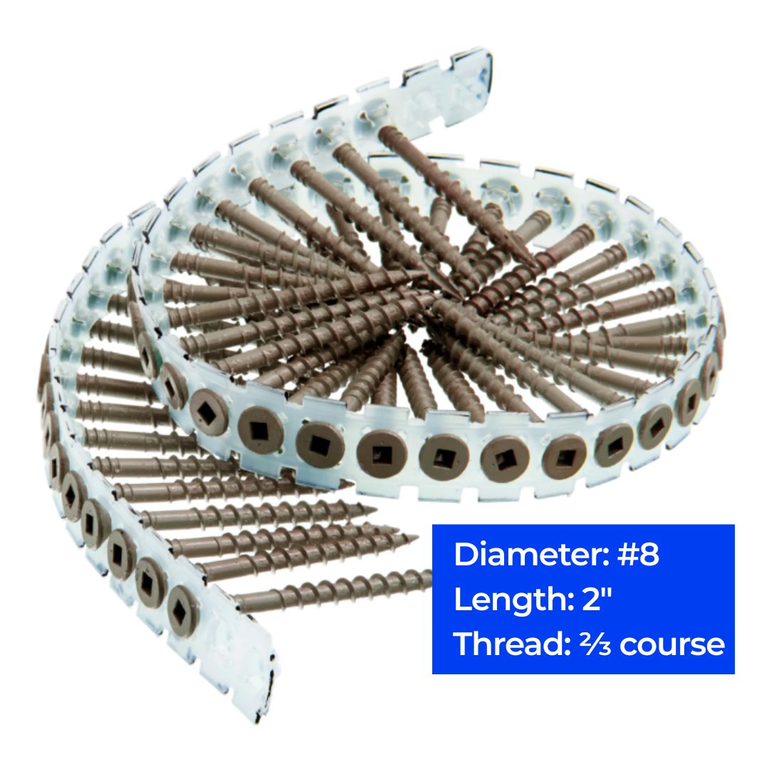 #8 2/3 Coarse 2" Sharp Point Drywall Screws, 1000 ct