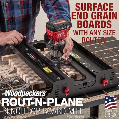 Woodpeckers Rout-N-Plane Benchtop Board Mill-XL 24" Capacity