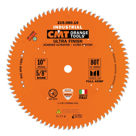 CMT - 10" Industrial sliding compound miter & radial circular saw blades 219.080.10