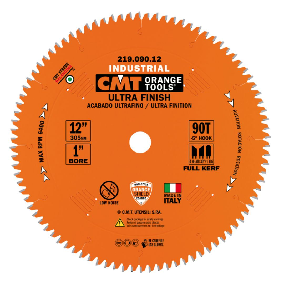 CMT - 12" Industrial sliding compound miter & radial circular saw blades 219.090.12