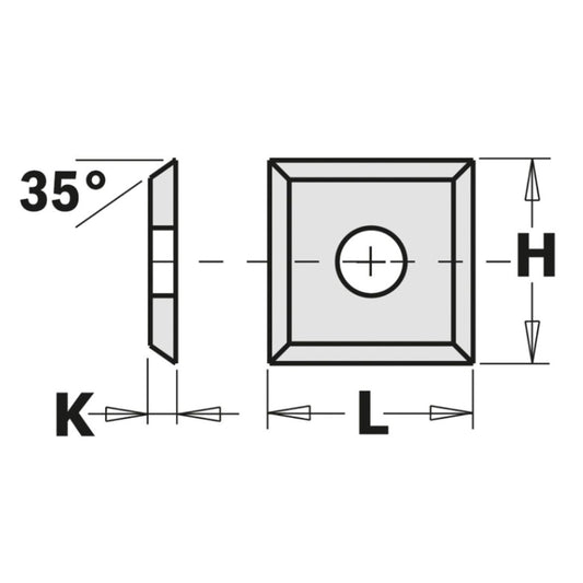 CMT - HWM Indexable knives - 4 cutting edges - 35° 790.120.00