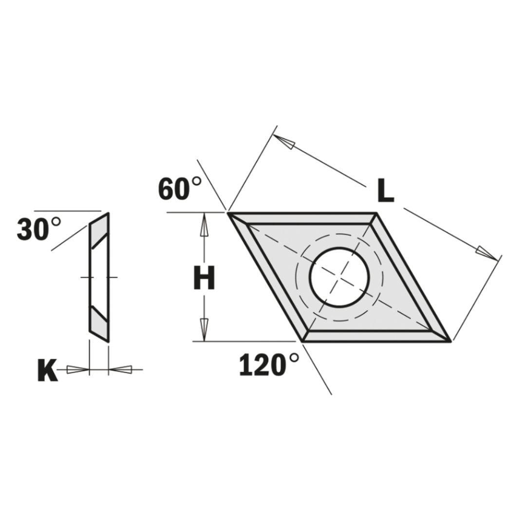 CMT - HWM Indexable knives - 4 cutting edges - 35° 790.280.00